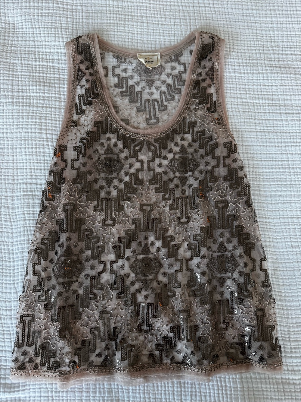 ✨Sterling & Stitch✨Embellished Beaded Tank Top